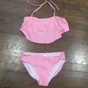 {Cat & Jack} pink striped bathing suit